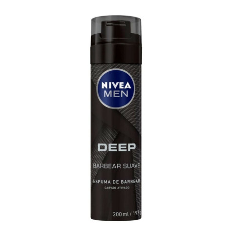 Espuma Men Nivea Deep Blac 200ML