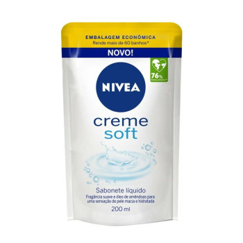 Refil Sabonete Líquido Nivea Creme Soft 200ML(Nva
