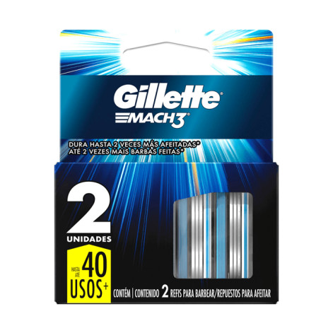 Carga Gillette Mach3 Reg C/2Un