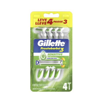 Aparelho de Depilar Gillette Prest3 Sensitive L4P3