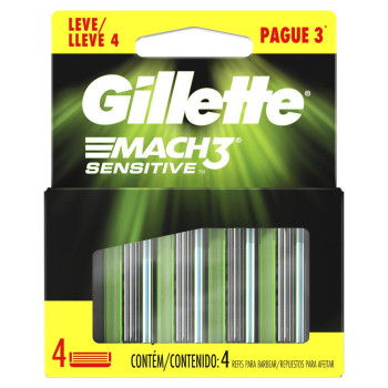 Carga Gillete Mach3 Sensitive L4P3