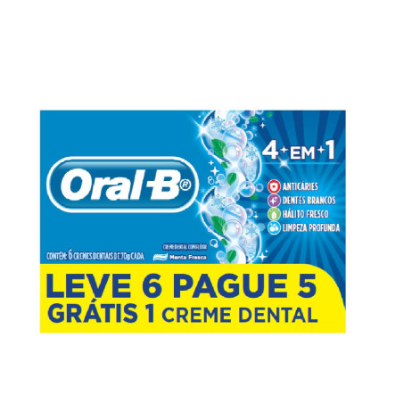 Pack Creme Dental Oral B 4Em1 C/6 Un
