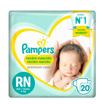 Fralda Pampers Premium Care RN 20 unidades