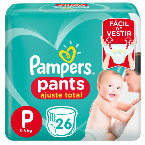 Fralda Pampers Pants Ajuste Total Max P 26 unidades