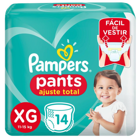 Fralda Pampers Pants Ajuste Total Roupinha XG 14 unidades