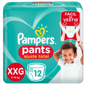 Fralda Pampers Pants Ajuste Total Roupinha XXG 12 unidades
