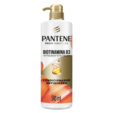 Condicionador Antiquebra Pantene Pro-V Miracles Biotinamina B3 Antiqueda & Nutrição 510ml Condicionador Antiquebra Pantene Pro-V Miracles Biotinamina B3 Antiqueda & Nutrição 510ml