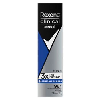 Desodorante Aerosol Rexona Masc Clinical Clean 150ML