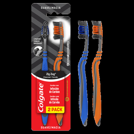 Pack Escova Dental Colg Zigzag Carvao C2(Clg