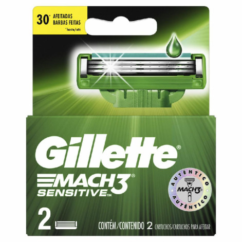 Carga Gillette Mach3 Sensitive C/2Un