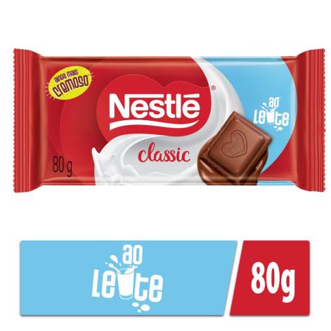Barra De Choc Ao Leite Classic 80G