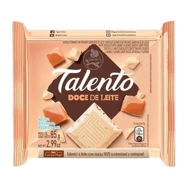 Talento Choc Branco Doce De Leite 85G