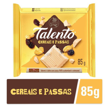 Talento Tablet Garoto Cer E Passas 85G