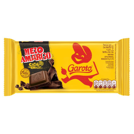 Choc Barra Garoto 80G Choc Mamgo