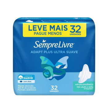 Absorvente Semp Livre Adapt Plus Suav C/Ab 32Un