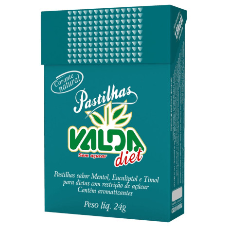 Pastilhas Valda Diet Sem Açucar 24 Pastilhas