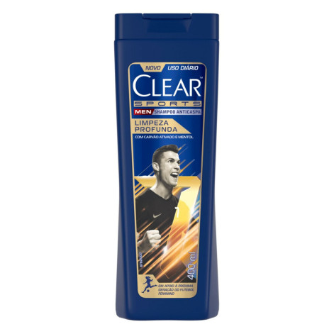 Shampoo Anticaspa Clear Men Sports Limpeza Profunda 400ml