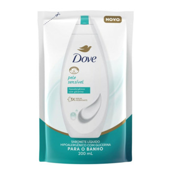 Sabonete Dove Liquido Pele Sensivel Refil 200ML
