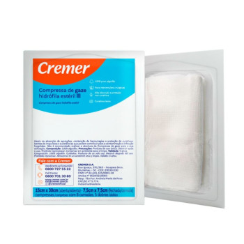 Compressa Gaze Cremer Esteril 11 Fios C/10 Dobras