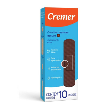 Curativo Cremer Marrom Escuro 10Un
