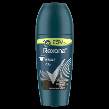 Desodorante Roll-On Rexona Masc Invisible 50ML