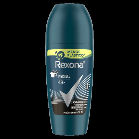 Desodorante Roll-On Rexona Masc Invisible 50ML