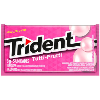 Goma de Mascar Trident Tutti-Frutti Sem Açúcar 8g
