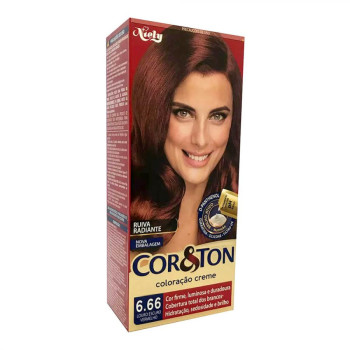 Tintura Cor&Ton Niely 6.66 Louro Escuro Vermelho