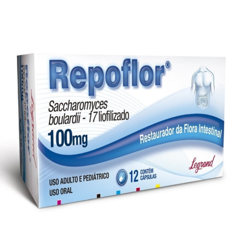Probiótico Repoflor 100mg 12 cápsulas