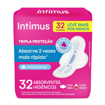 Absorvente Intimus Gel Suave C/Abas C32Un