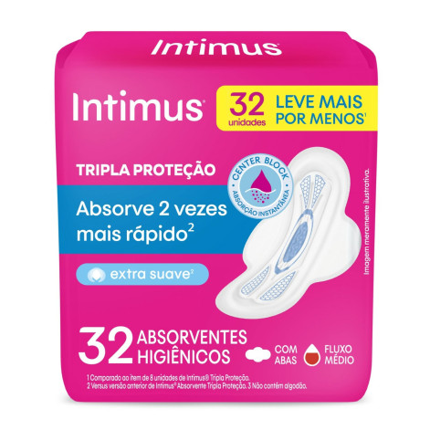 Absorvente Intimus Gel Suave C/Abas C32Un