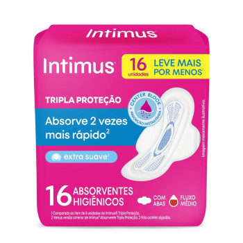 Absorvente Intimus Gel Suave C/Abas L16 P14