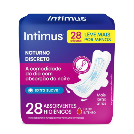 Absorvente Intimus Dia/Noite Suav C/Ab 28Un
