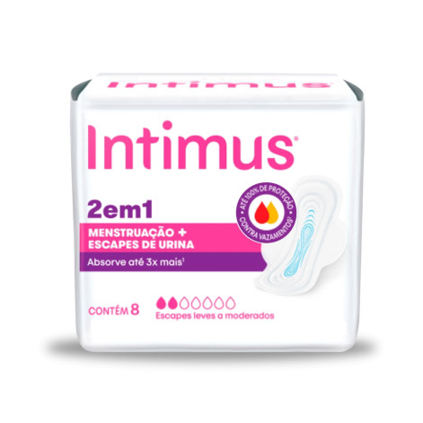 Absorvente Intimus 2Em1 Suave C/Abas 8Un