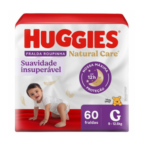 Fralda Huggies Nat C Roup Hiper G 60Un