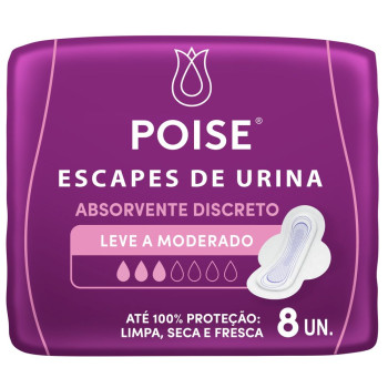 Prot Diario Poise Discreto 8Unidades