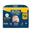 Roupa Íntima Descartável Unissex Bigfral Derma Plus P/M Absorção Moderada a Intensa 16 unidades