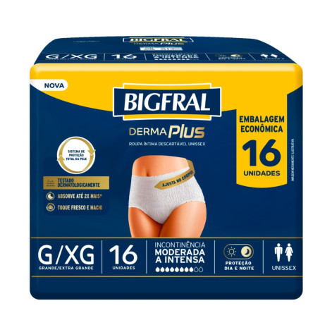 Fralda Adulta Bigfral 16Un Pants Prem Roup Gd/Xg