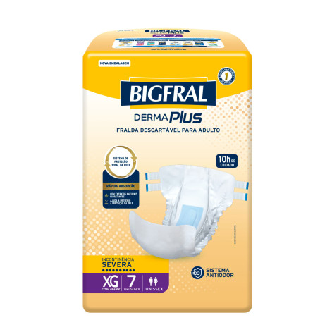 Fralda Adulta Bigfral 7Un Derm Plus Xg