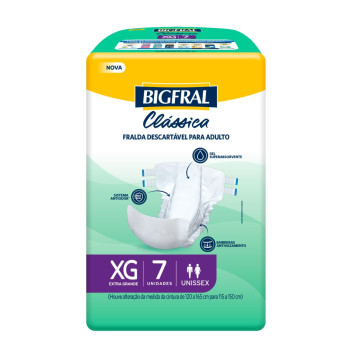 Fralda Adulta Bigfral 7Un Classica Xg