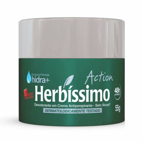 Desodorante Antitranspirante Creme Herbissimo 55G Action