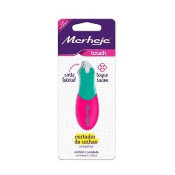 Cortador de Unhas Merheje Touch Verde e Rosa