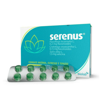 Serenus 0,15mg + 0,2mg + 1,5mg, caixa com 20 comprimidos revestidos