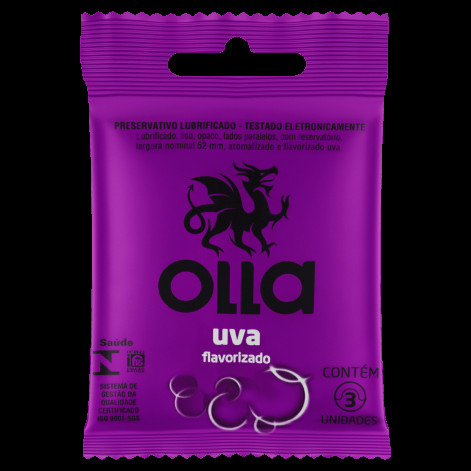 Camisinha Olla Lub Uva C/3Un