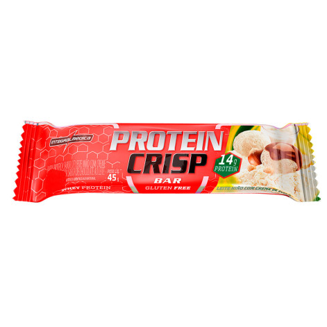 Barra de Proteínas Crisp Bar Leite Ninho com Creme de Avelã 45g Integralmédica