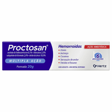 Pomada para Hemorroidas Proctosan 20g 6 Aplicadores