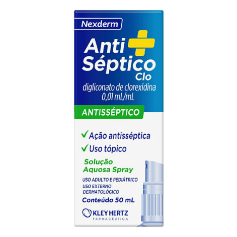 Anti-Séptico Clo Kley Hertz Solução Spray Clorexidina 50ml