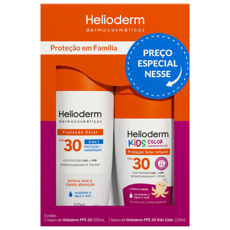 Kit Helioderm Fps30 Familia 200G+Fps30 120G