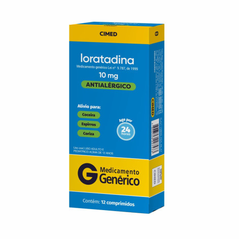 Loratadina 10mg 12 comprimidos Cimed Genérico
