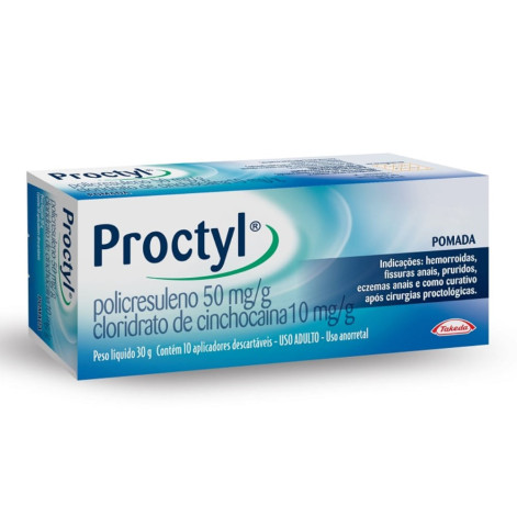 Proctyl Pomada 30Gr 10 Aplicadores